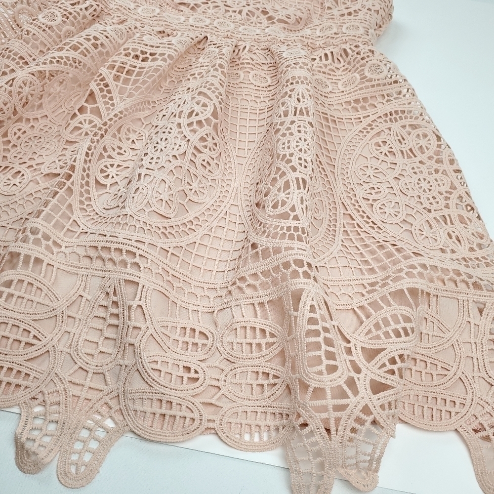 New Francesca Miami Pink Eylet Embroidered Dress M - Picture 10 of 14